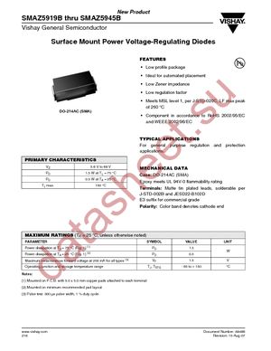 SMAZ5926B-E3/61 datasheet  